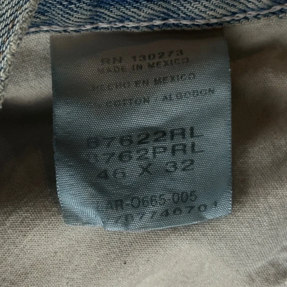 Rustler Jeans Men‎ 46x32 Blue Relaxed Fit 100% Cotton Denim Workwear Western